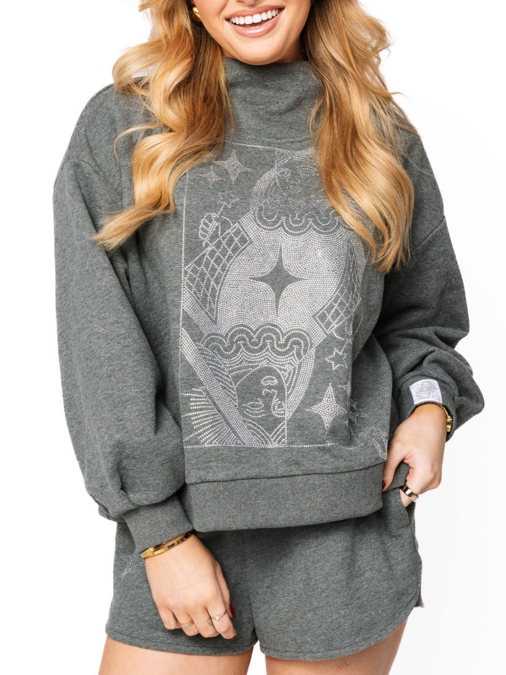 Queen of Sparkles Gray Queen Card Set (M TOP/ S BOTTOM)